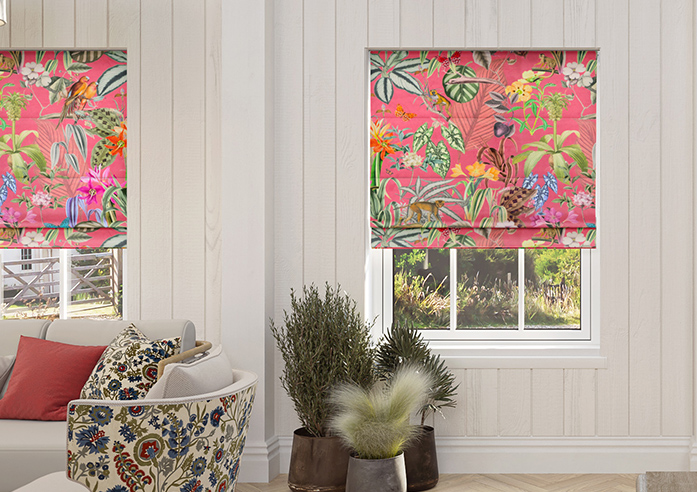 Barbados, Flamingo Pink - Roman Blind - Image 3